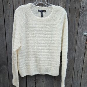 Marc Cain Cream Textured Crew Neck Sweater